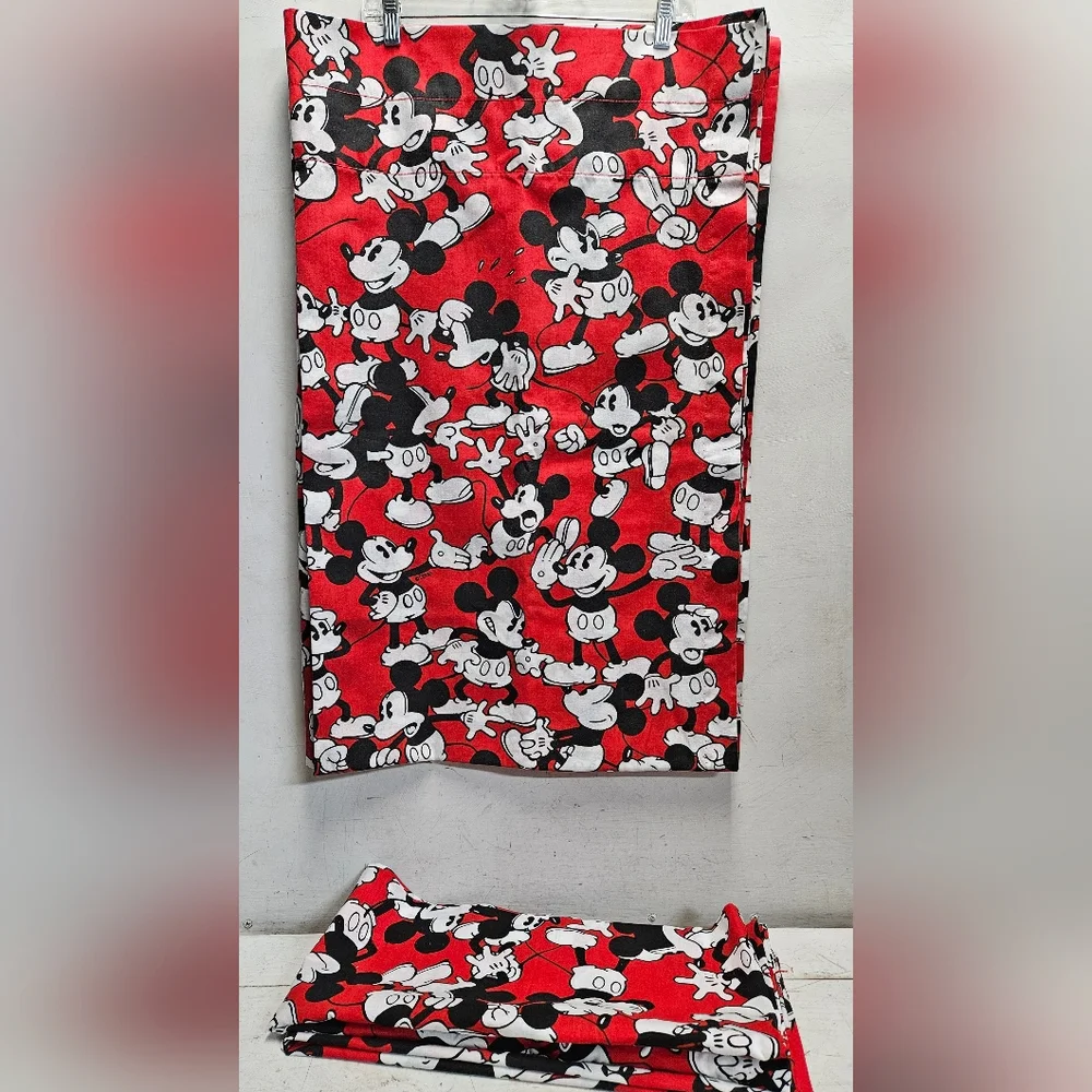 Disney Mickey Mouse vintage handmade sewn 2 curtains 2 valances 80s 90s